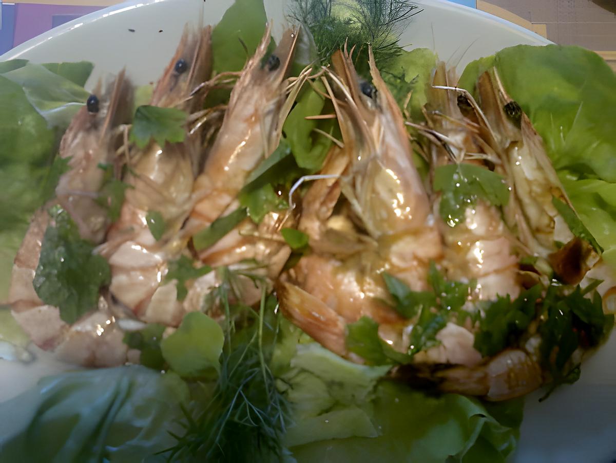 recette GAMBAS  GRILLEES  SALSA  AL  LIMONE  ALLA  TONINO