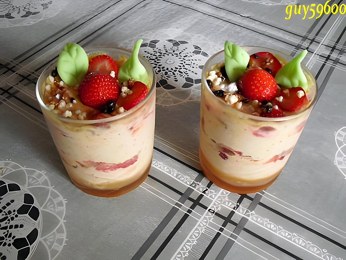 recette verrines aux fraises