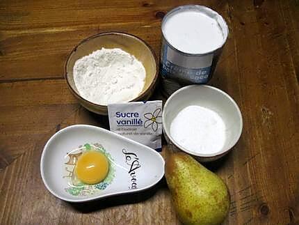 recette Crème pâtissière à la noix de coco et poires.