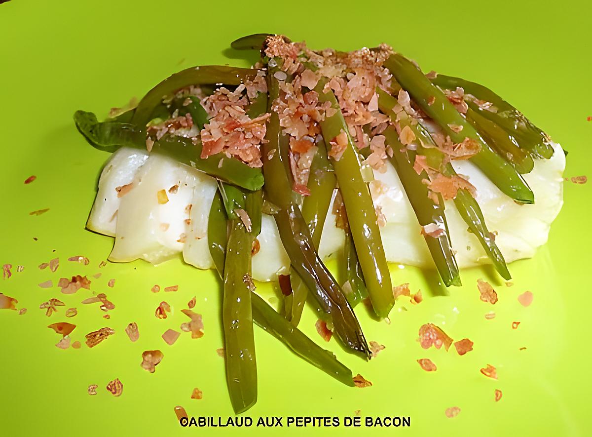 recette CABILLAUD AUX PEPITES DE BACON