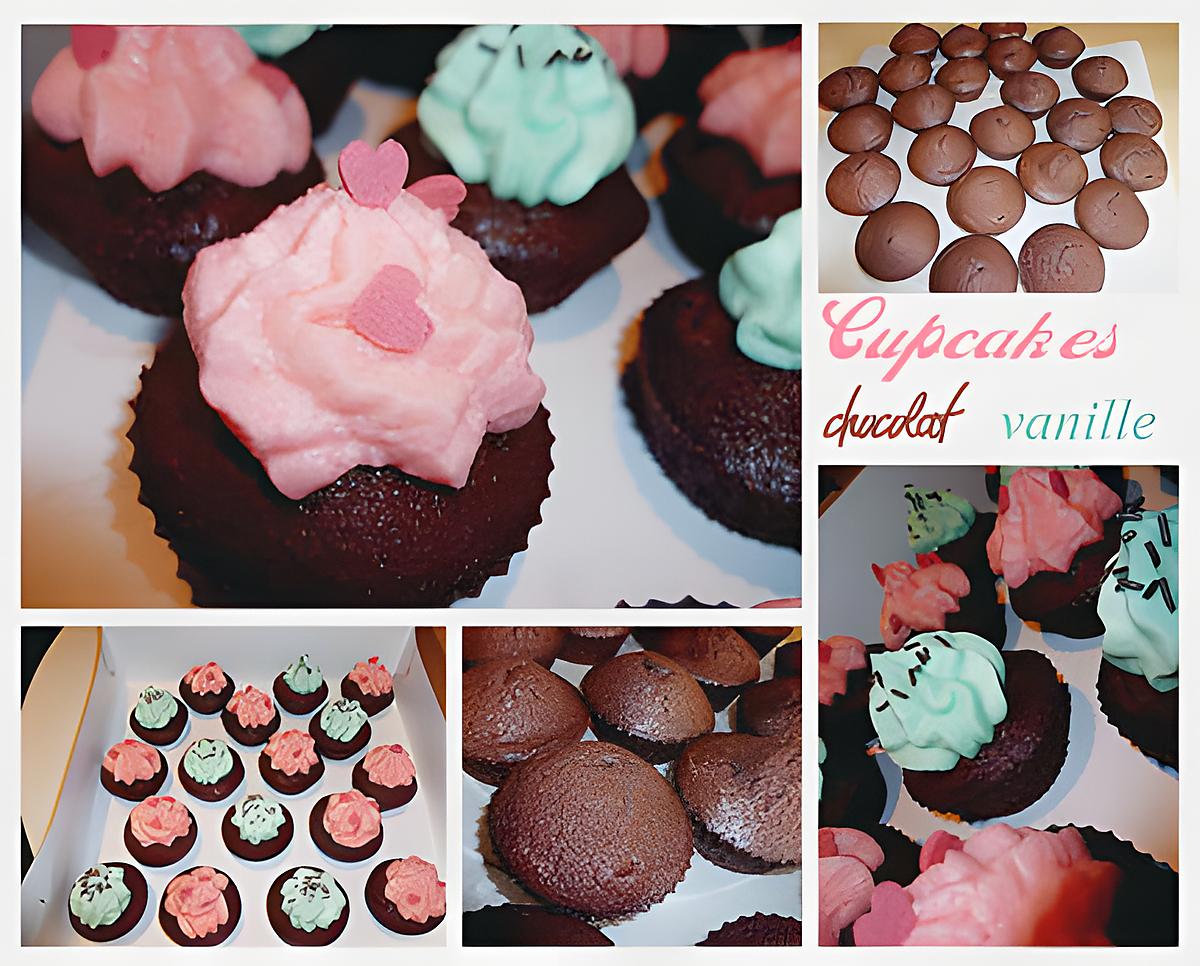 recette Cupcakes chocolat et glaçage vanille