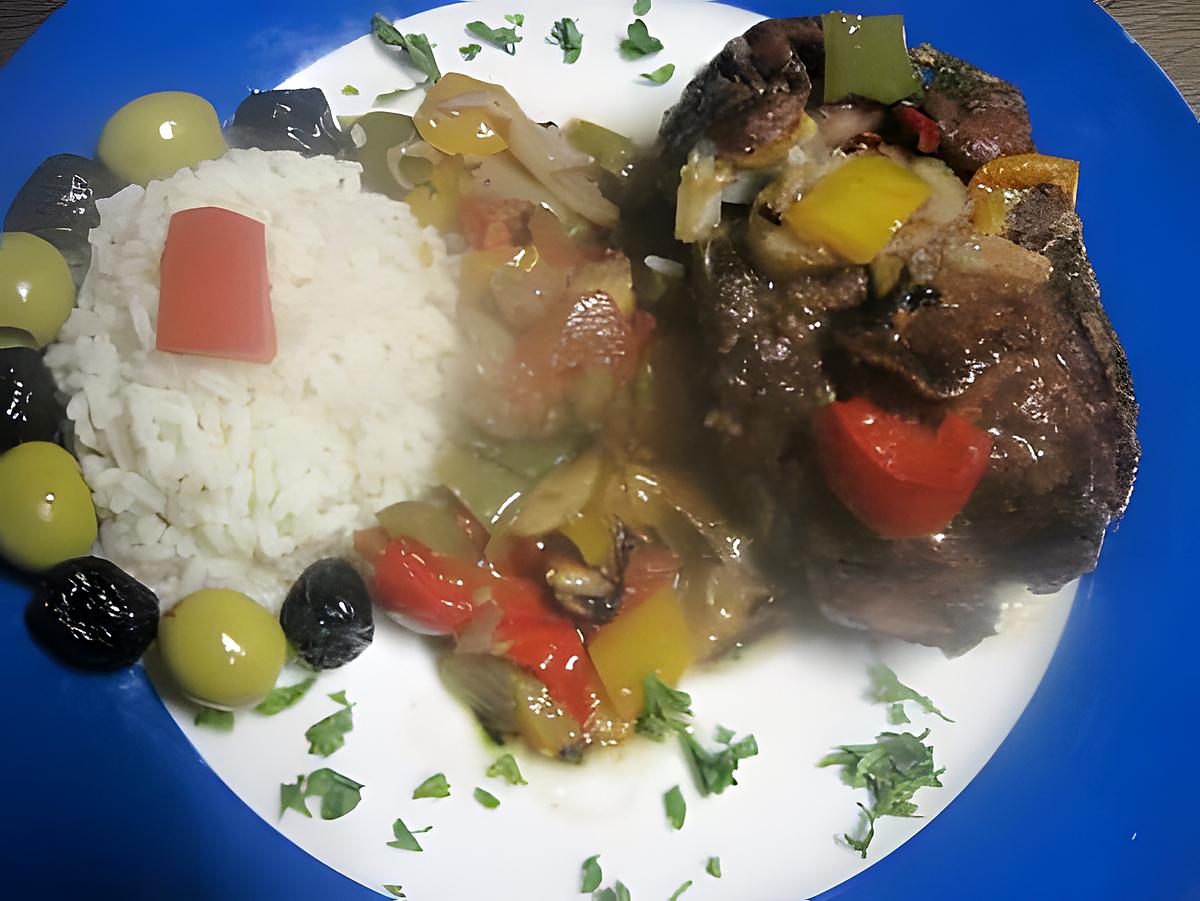 recette Osso bucco de bœuf aux légumes au four.