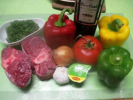 recette Osso bucco de bœuf aux légumes au four.