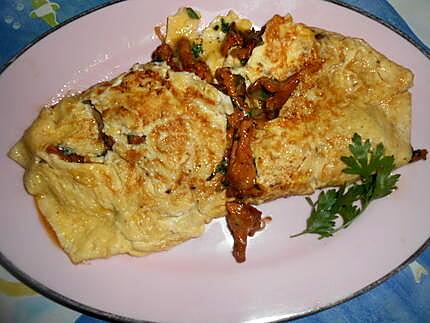 recette Omelette aux girolles