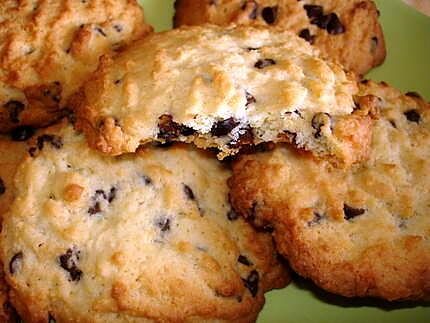 recette Cookies à la noix de coco et aux pépites de chocolat