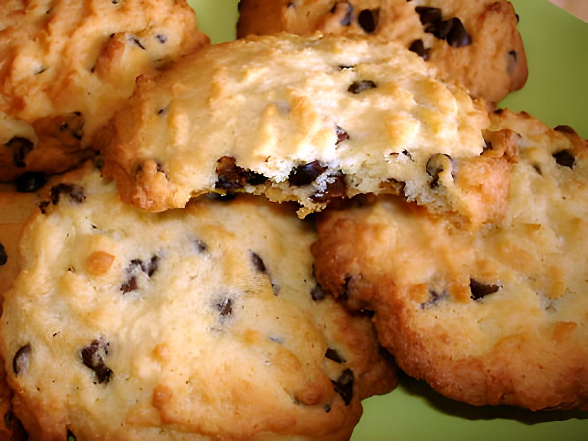 recette Cookies à la noix de coco et aux pépites de chocolat