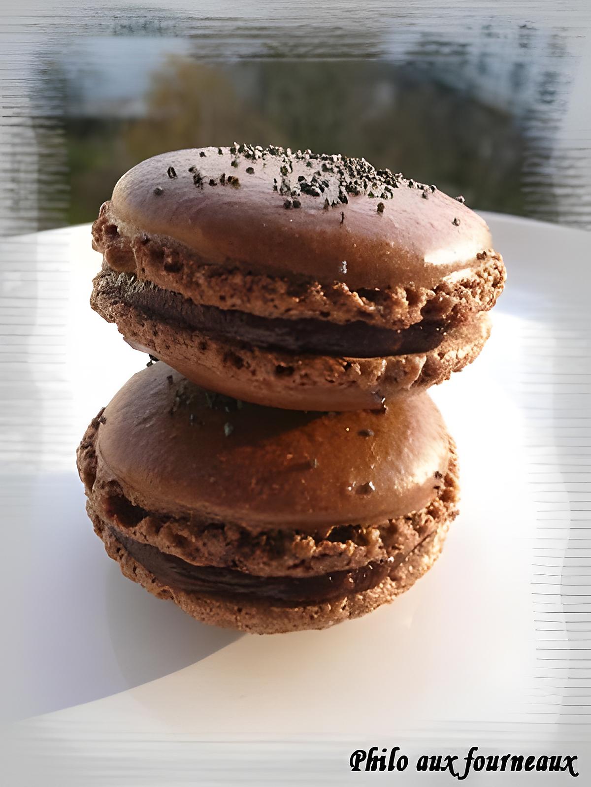 recette Macarons ganache au chocolat