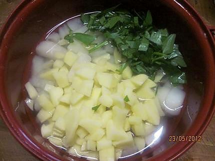 recette Soupe aux navets.céleri. à la crème fraiche au micro-ondes.