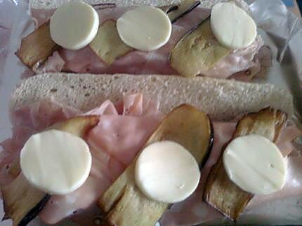 recette 1/2  BAGUETTES  FARCIES  GRATINEES A L'ITALIENNE