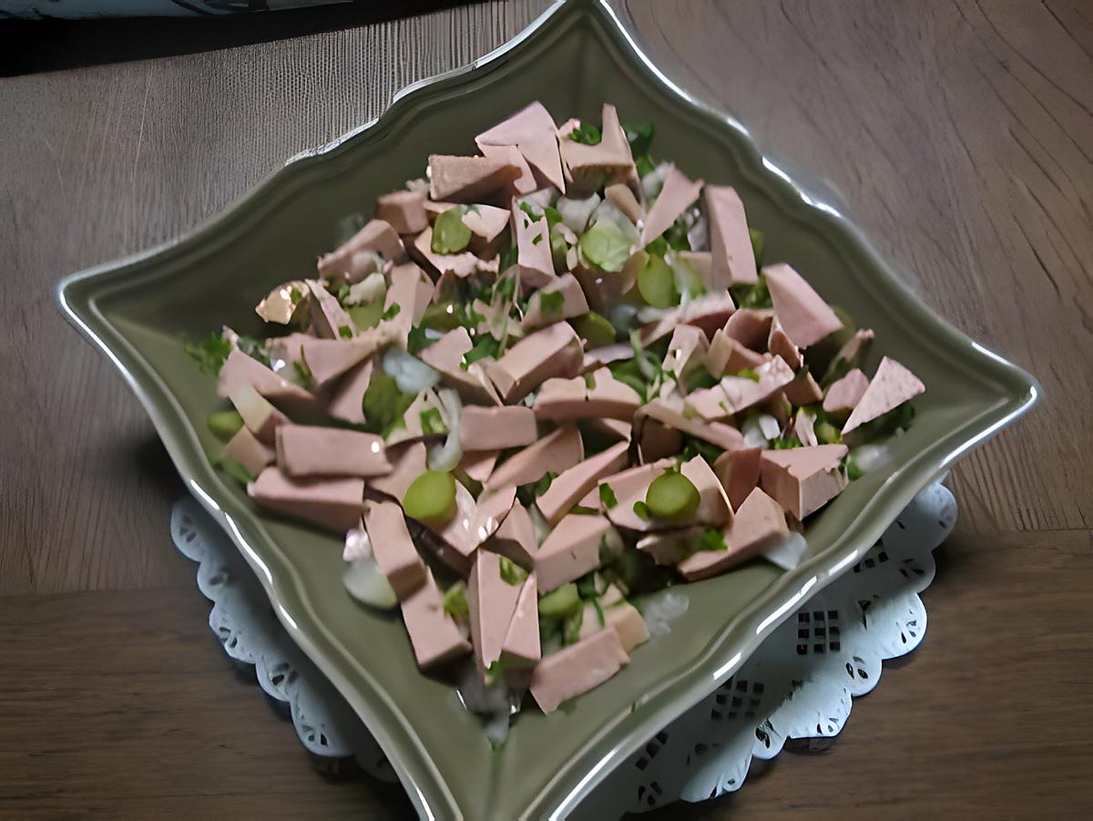 recette Salade de cervelas à la vinaigrette.