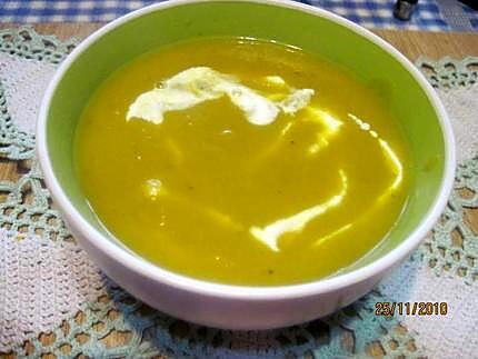 recette Soupe au potiron d'Italie à la crème fraiche.
