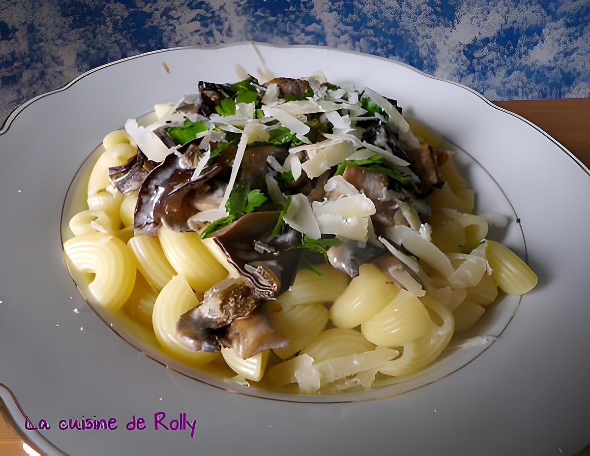 recette Pâtes aux champignons des bois