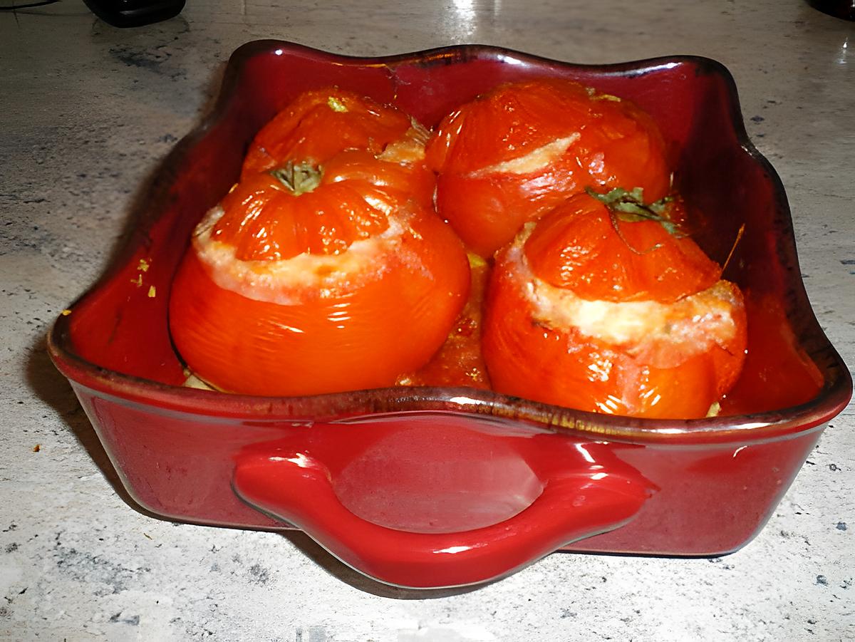 recette Tomates farcies au poulet