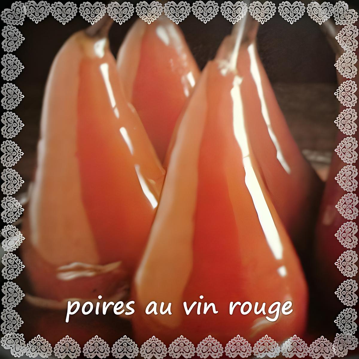 recette poires au vin rouge