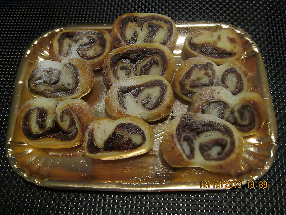 recette Palmiers aux nutella & amande