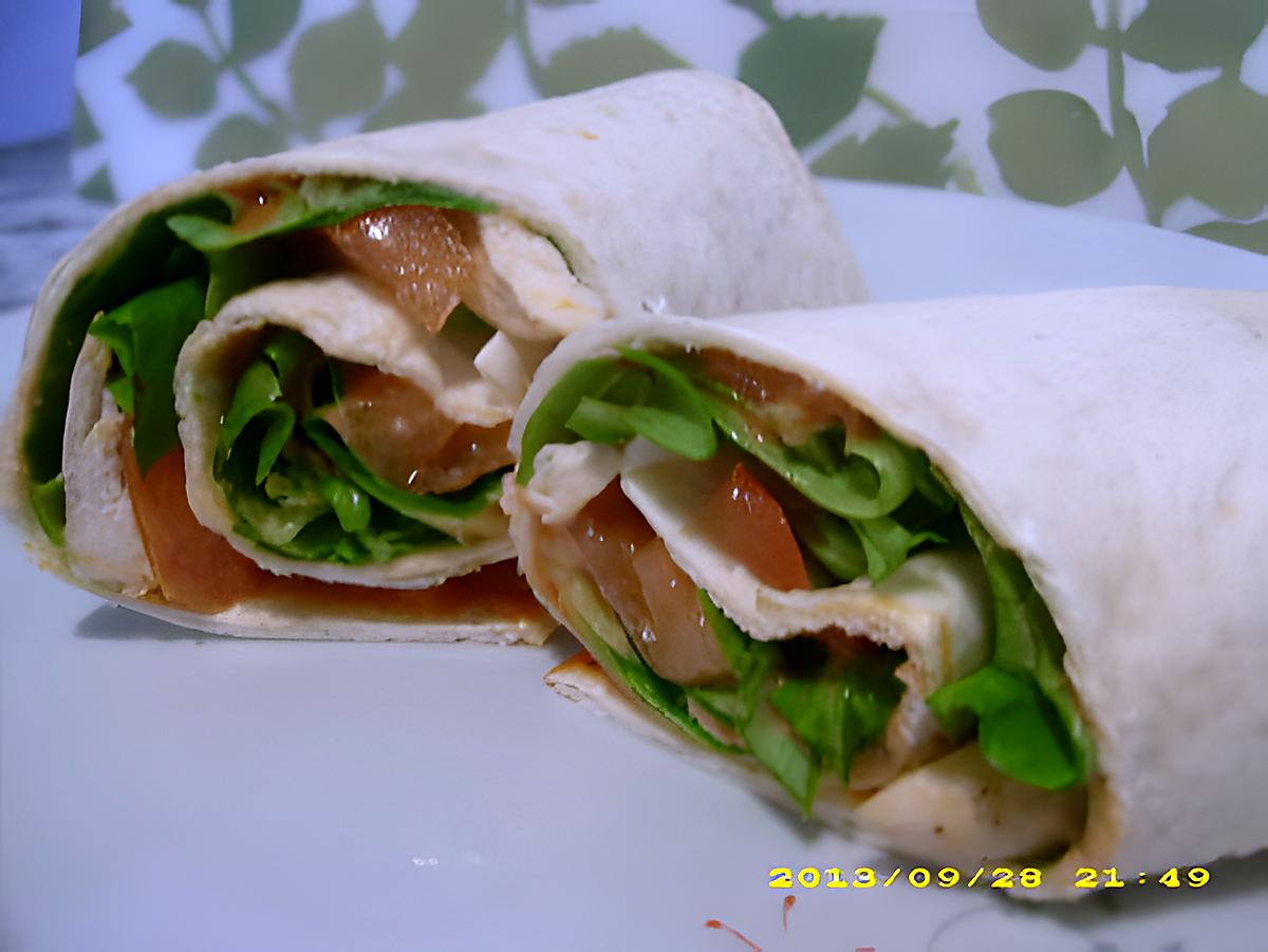 recette wraps au poulet