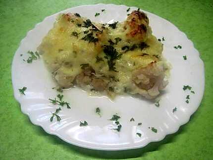 recette Gratin de chou-fleur. sauce béchamel persillée.