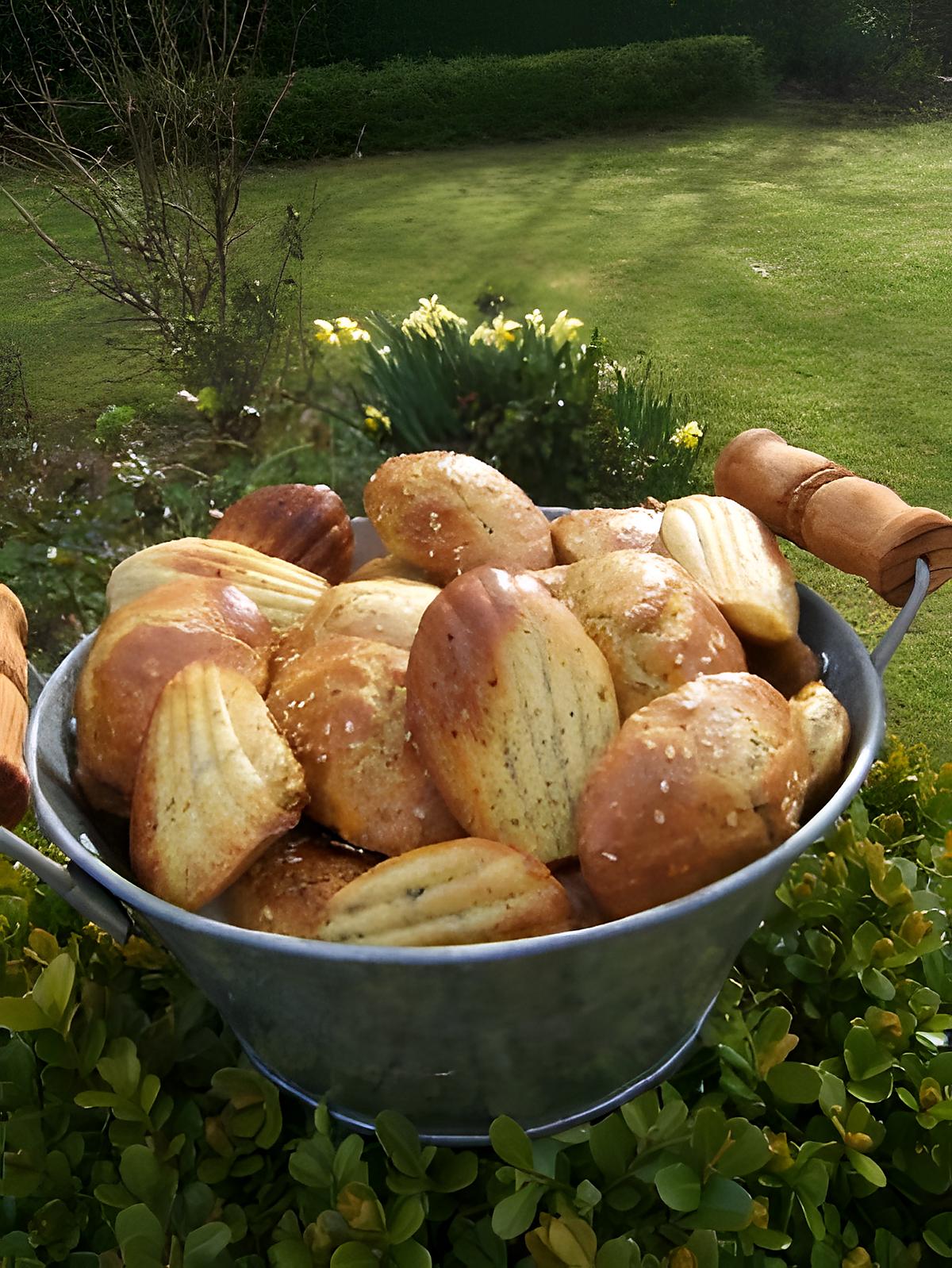 recette Madeleines salées au sésame et sauce menthe ,