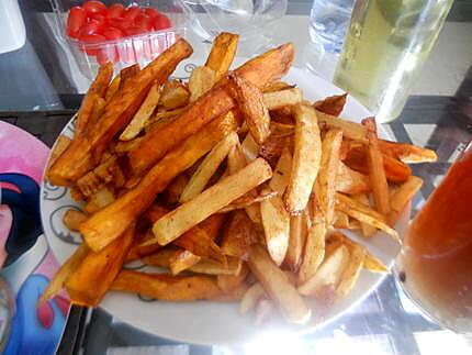 recette Roti de porc au four et ses pommes de terres ou frites mixtes...