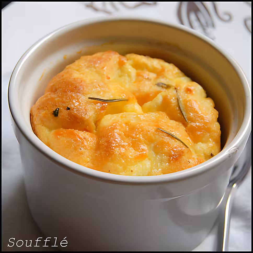 recette Soufflé de potiron, et au cheddar parfumé au paprika.