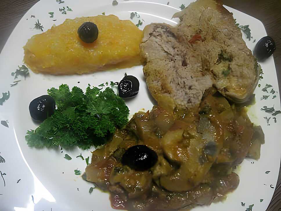 recette Filet mignon de porc à la sauce d' oseille et champignons.