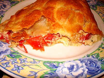 recette chausson à la tomate et au boursin ail et fines herbes