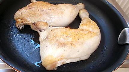 recette Cuisse de poulet à la crème et trompette de la mort.. Recette de Jeanmerode