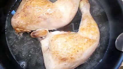 recette Cuisse de poulet à la crème et trompette de la mort.. Recette de Jeanmerode