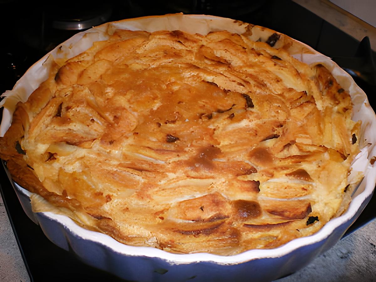 recette TARTE FONDANTE AUX POMMES ET AMANDE