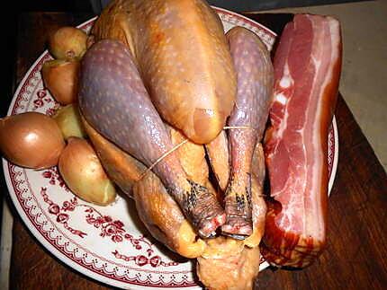 recette Pintade au chou braisé