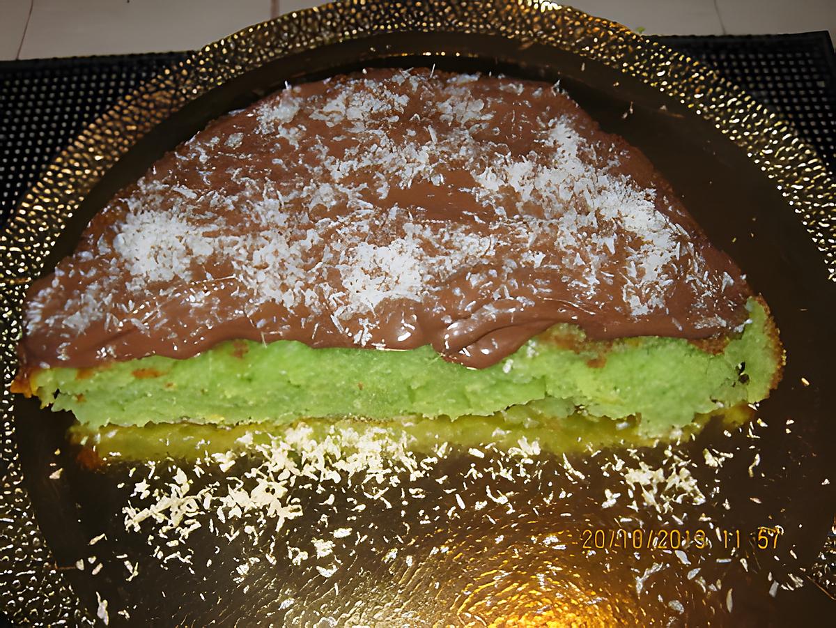 recette Gâteau coco  menthe & nutella