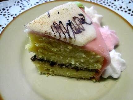 recette Gâteau chocolat pâtes d'amandes et meringues.
