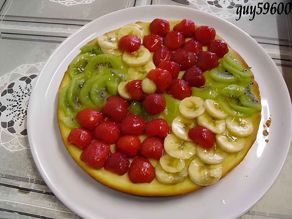 recette tarte kiwis/fraises/bananes