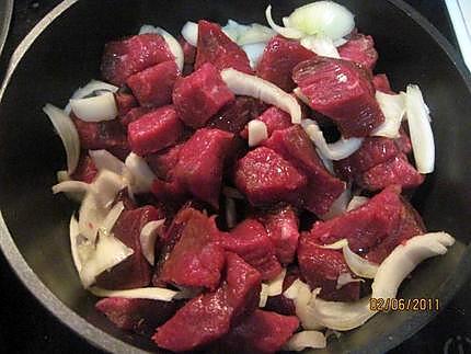 recette Bourguignon aux trio de légumes sauce Massalé.