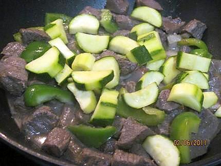 recette Bourguignon aux trio de légumes sauce Massalé.