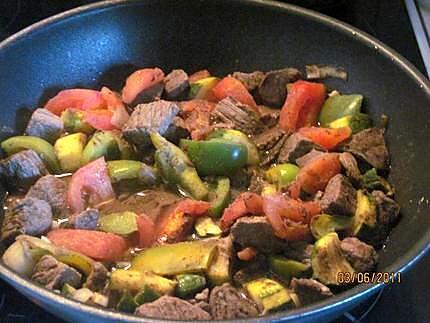 recette Bourguignon aux trio de légumes sauce Massalé.