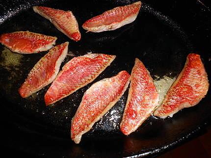 recette Filets de rougets aux pignons