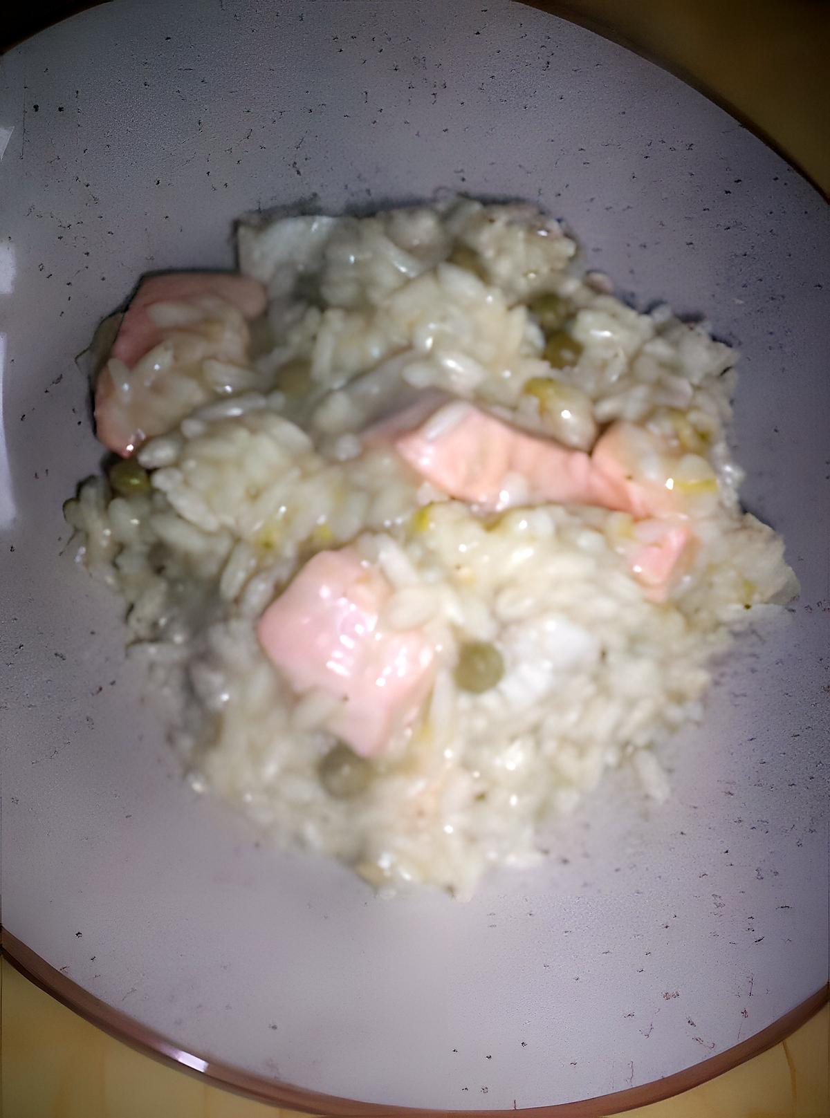 recette Risotto au saumon