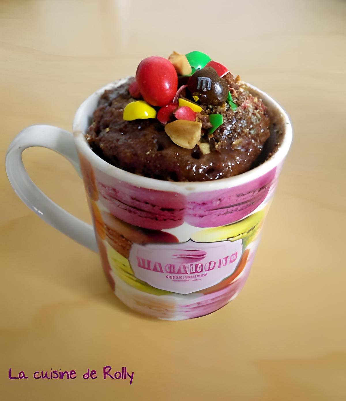 recette Mug cake Nutella et M&Ms