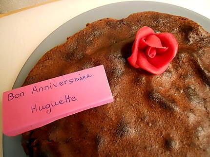 recette FONDANT AU CHOCOLAT POUR L'ANNIVERSAIRE D'HANOR