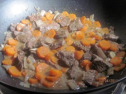 recette Boeuf carottes.au WOK.