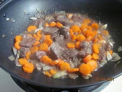 recette Boeuf carottes.au WOK.