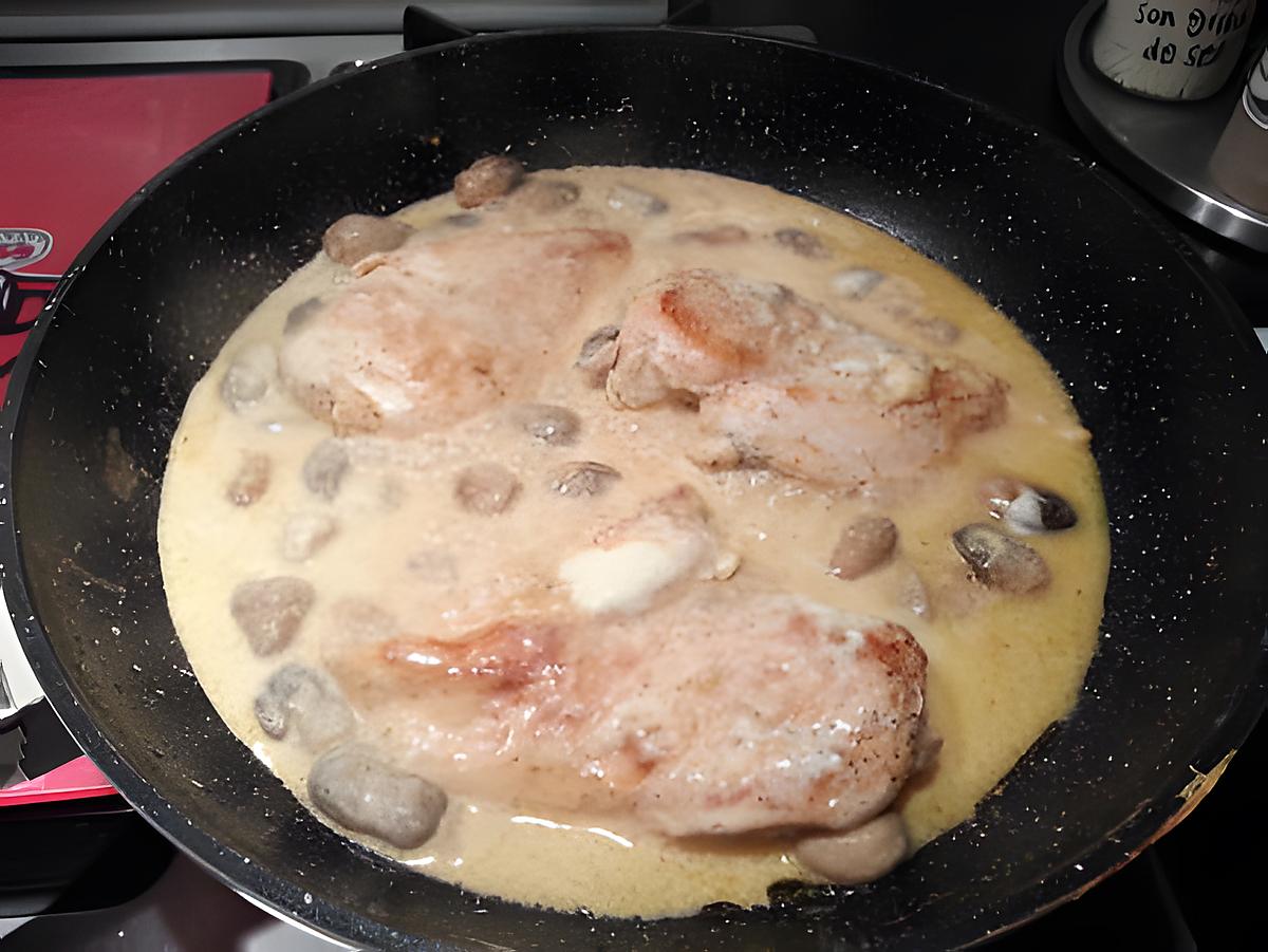 recette Filet de poulet aux champignons de paille