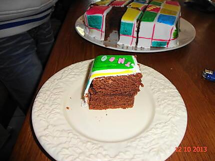 recette gateau rubicube pour les 12 ans de THEO