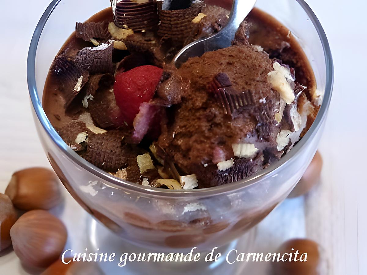 recette Crème chocolat  noir et noisettes