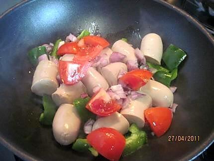 recette Boudins blancs aux légumes.