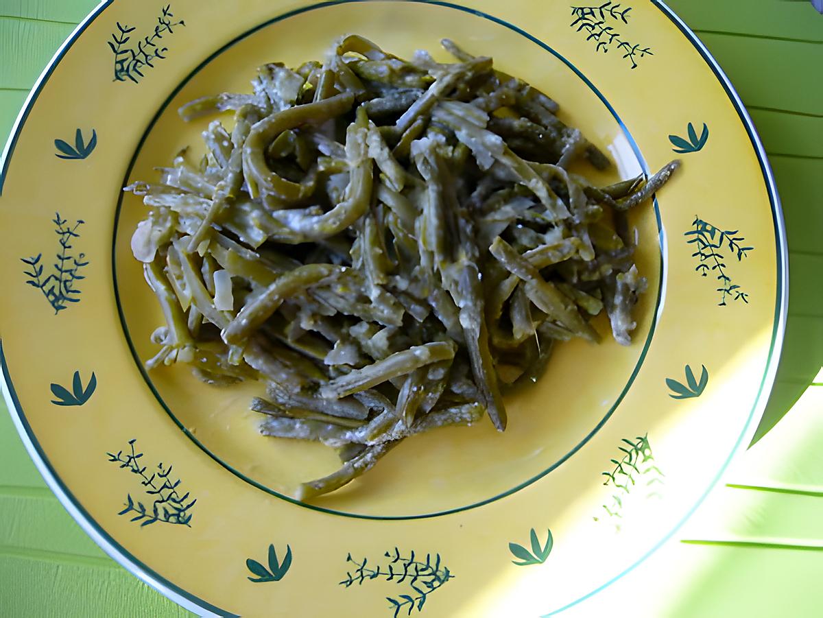 recette Haricots verts à la crème de parmesan