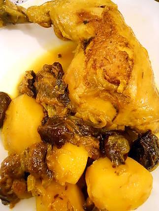 recette POULET AU PRUNEAUX