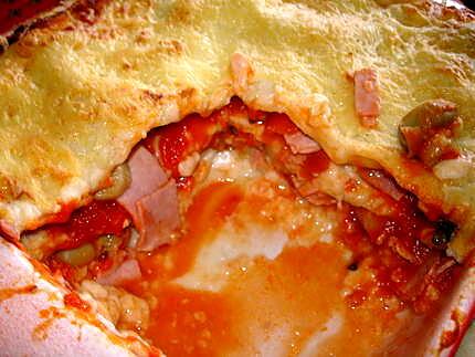 recette Lasagnes au jambon et aux champignons