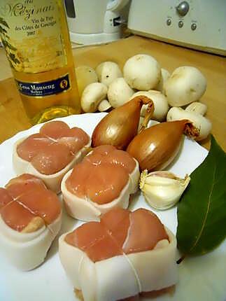 recette PAUPIETTES DE VEAU ET SES CHAMPIGNONS FRAIS